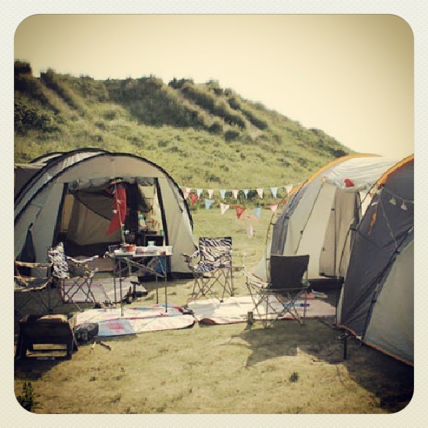 Our camp at Shell Island