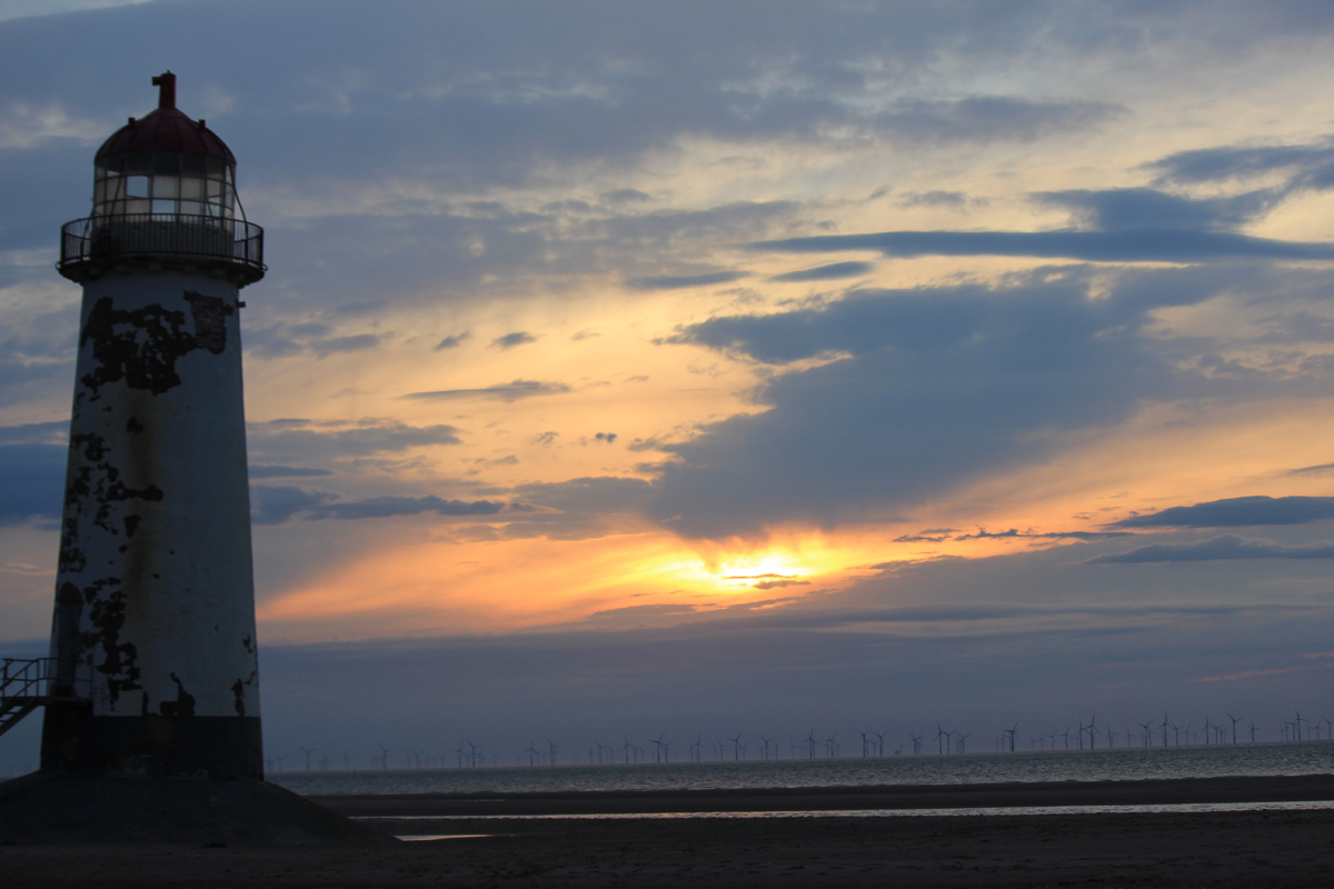 Talacre Lighthouse in Wales, July