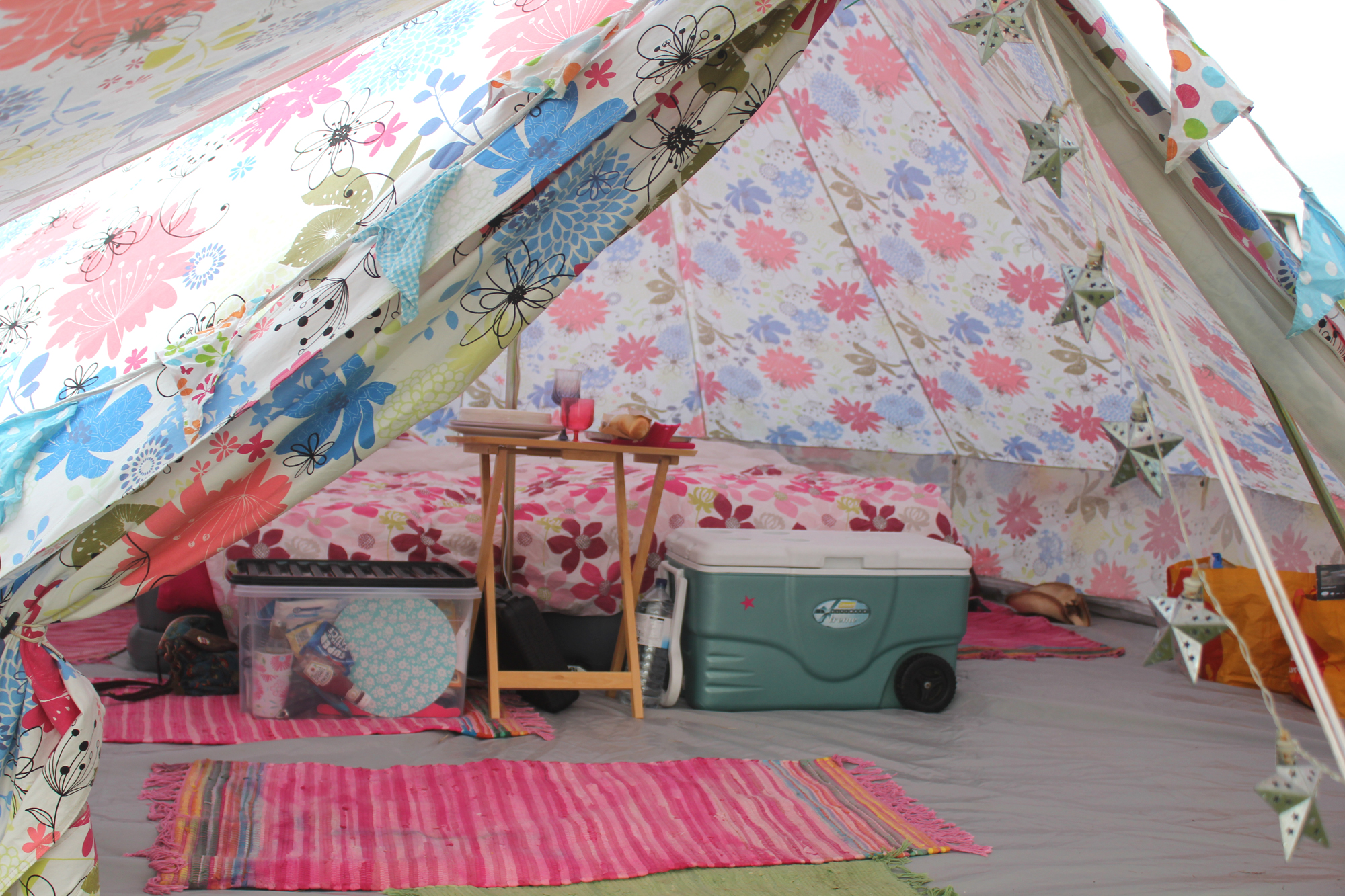 inside our bell tent