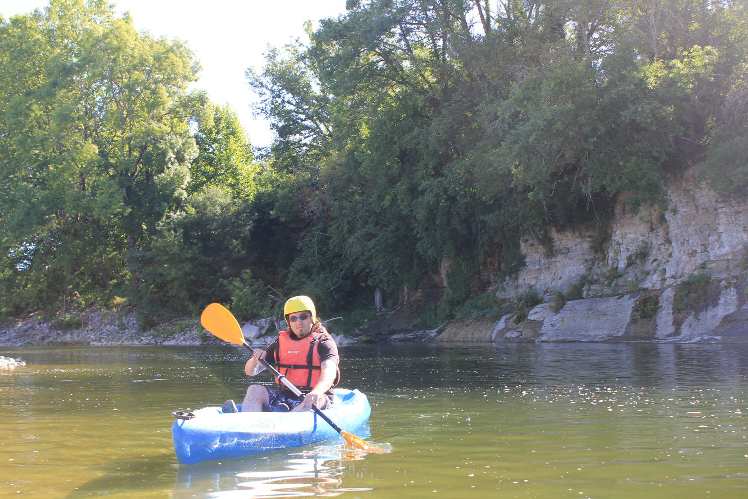 Kayaking in the Ardeche river France