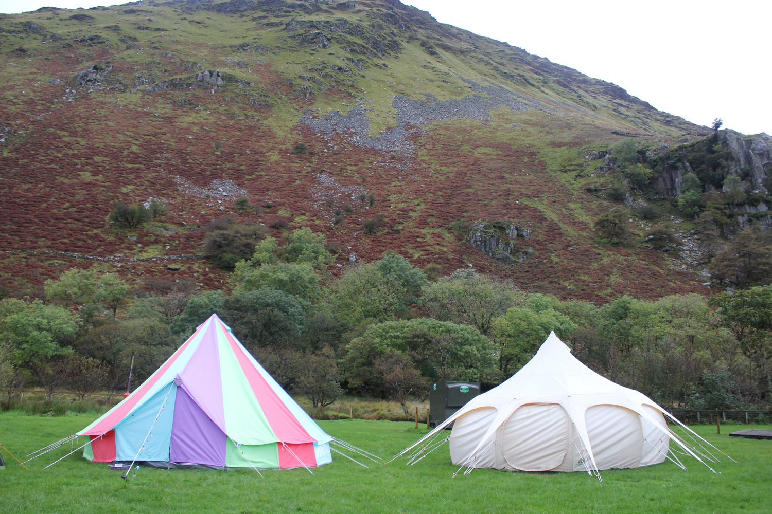 Tents pitched at the campsite 