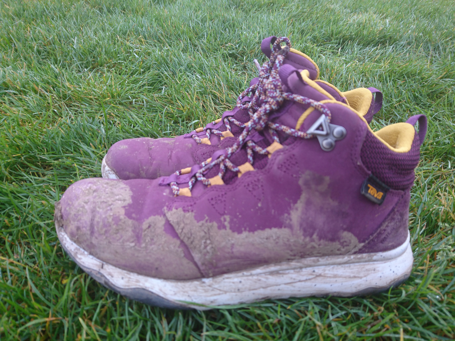 Teva Arrowood boots after a muddy walk