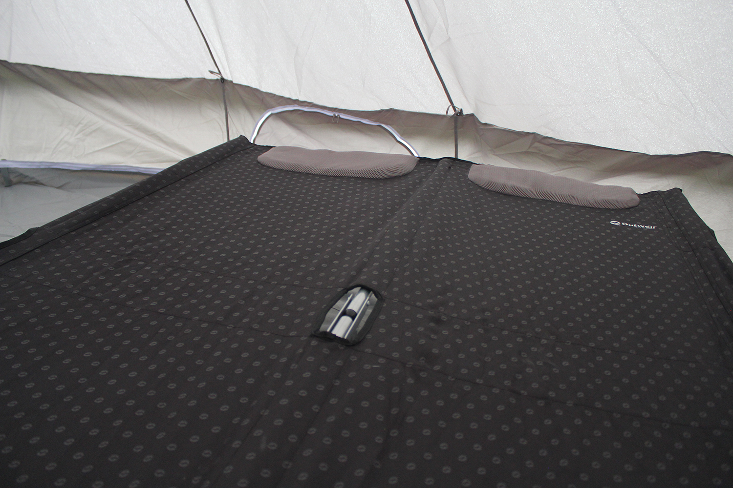 Outwell Centuple Double Camp Bed inside the tent