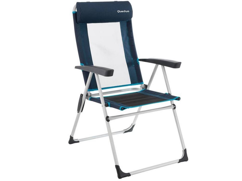 QUECHUA Tilting camping chair / hiker's camp blue