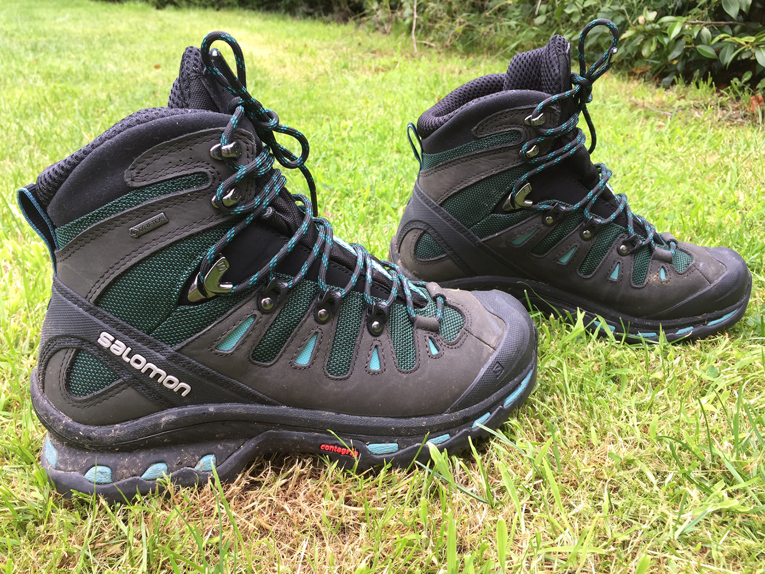 Rambling With The Dog in Salomon Quest 4D Women's Walking Boot
