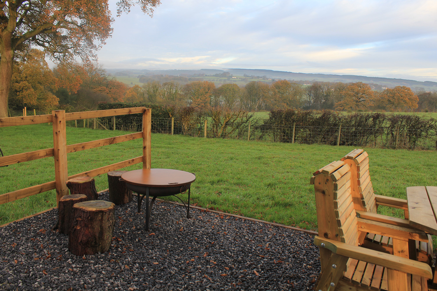 Wigwam holidays Ribble Valley Glamping outside view