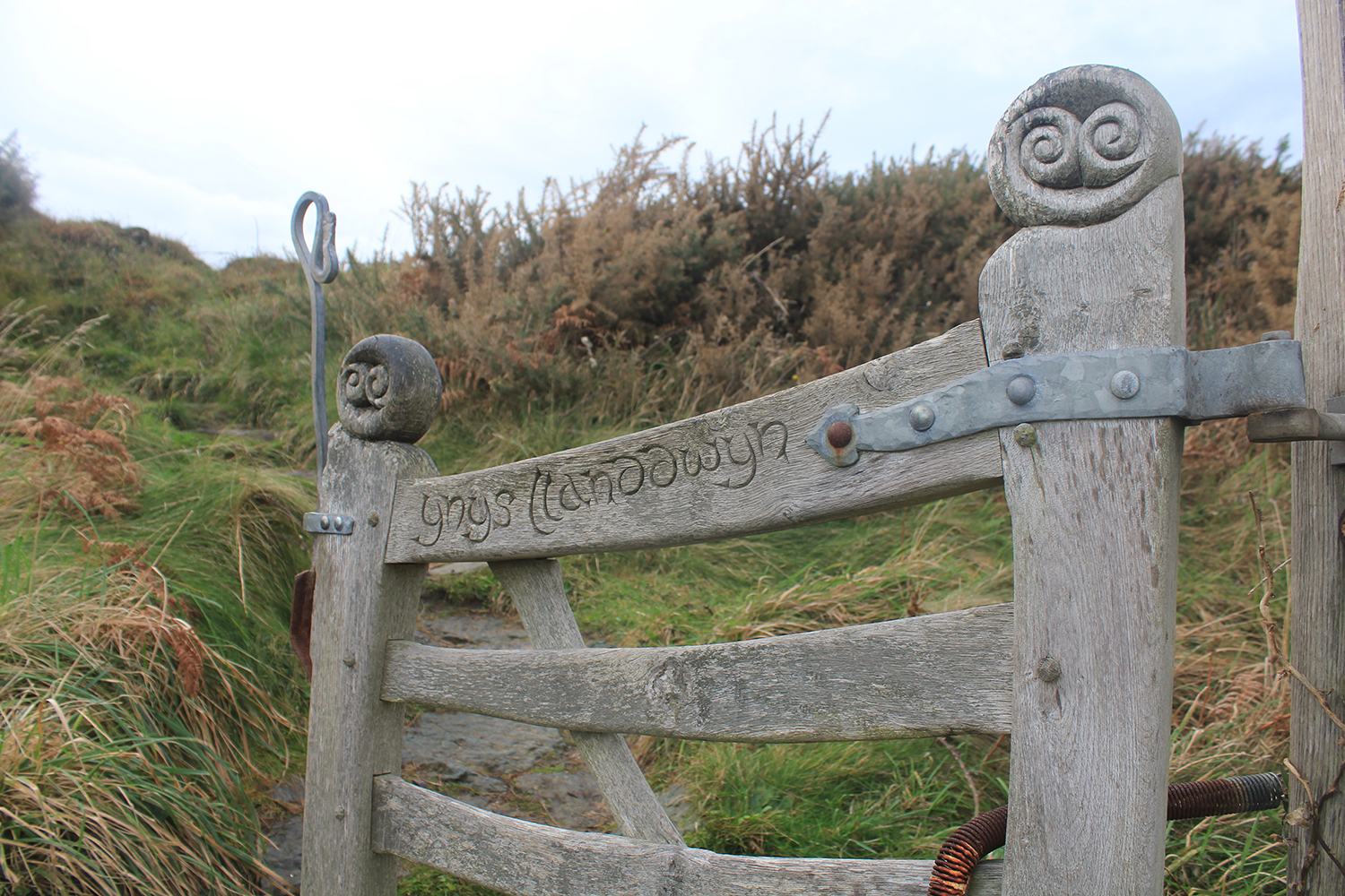Beautifully carved gates at landdwyn Island