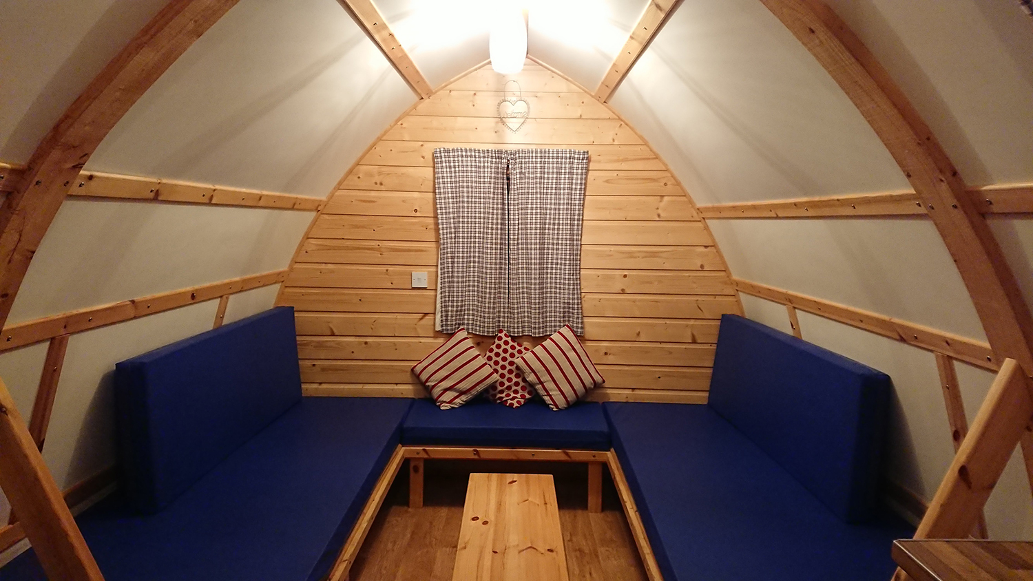 Inside wigwam cabins calrion lodge