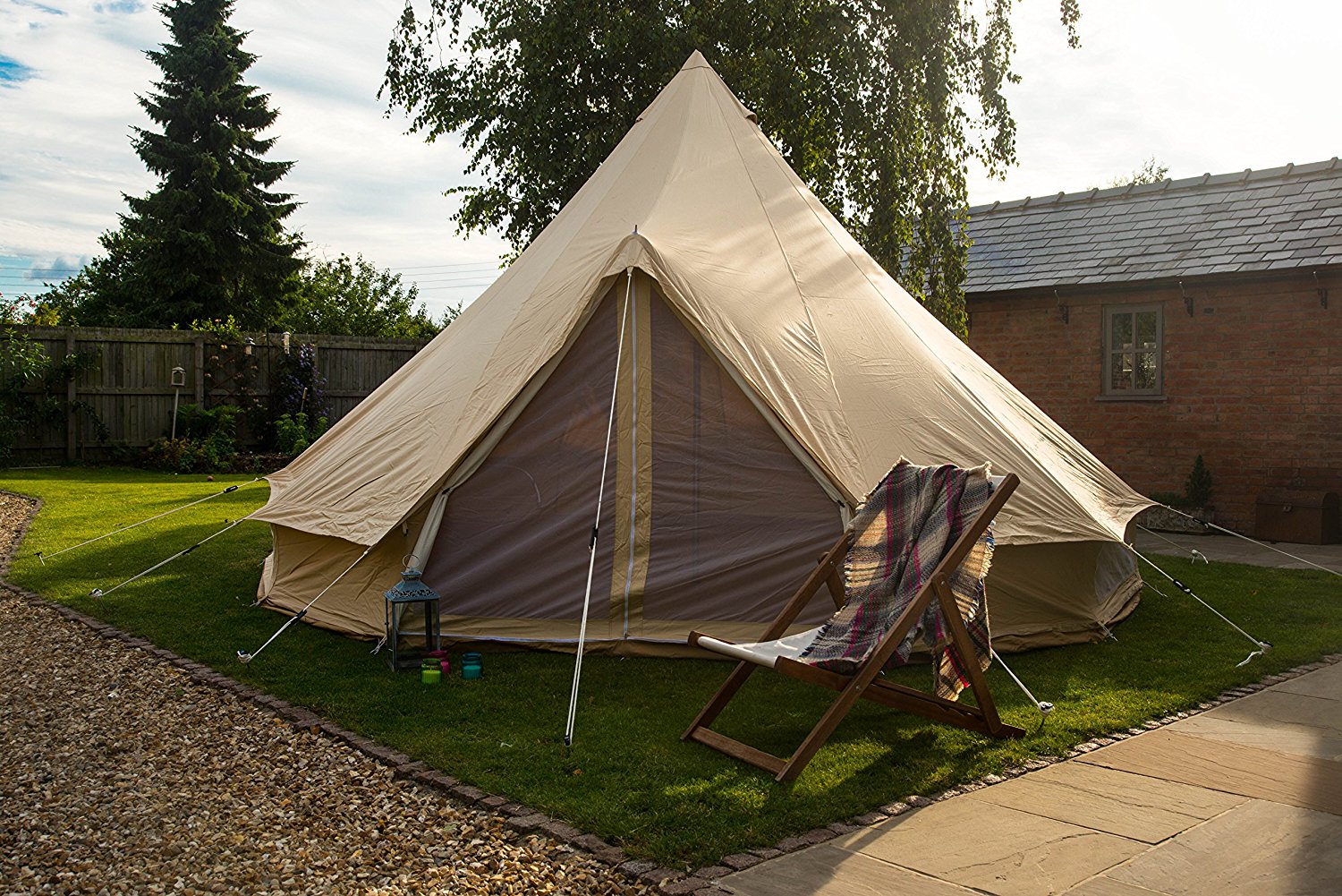 Natural cotton canvas bell tent