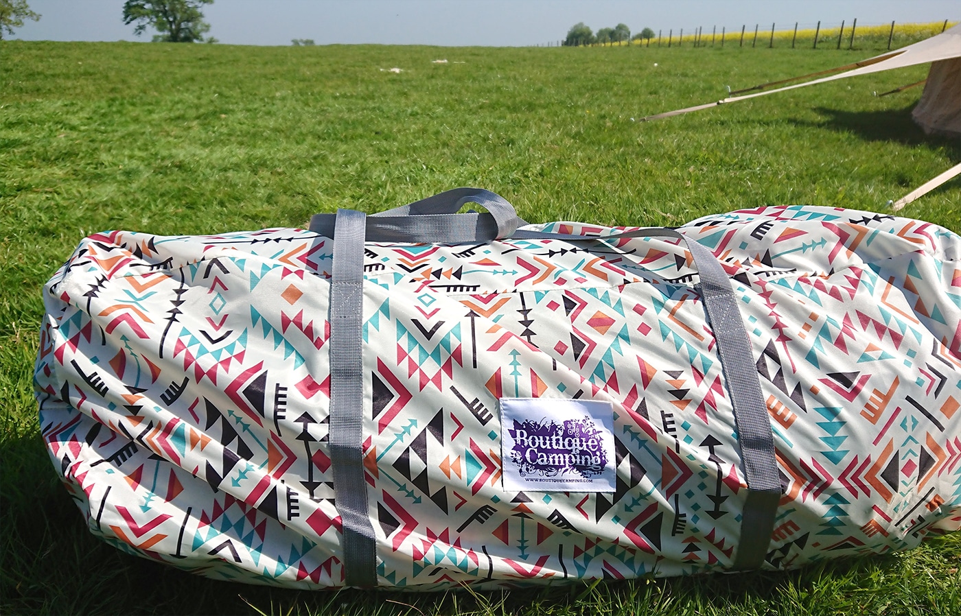 Boutique Camping Weekender Aztec Print Bell Tent