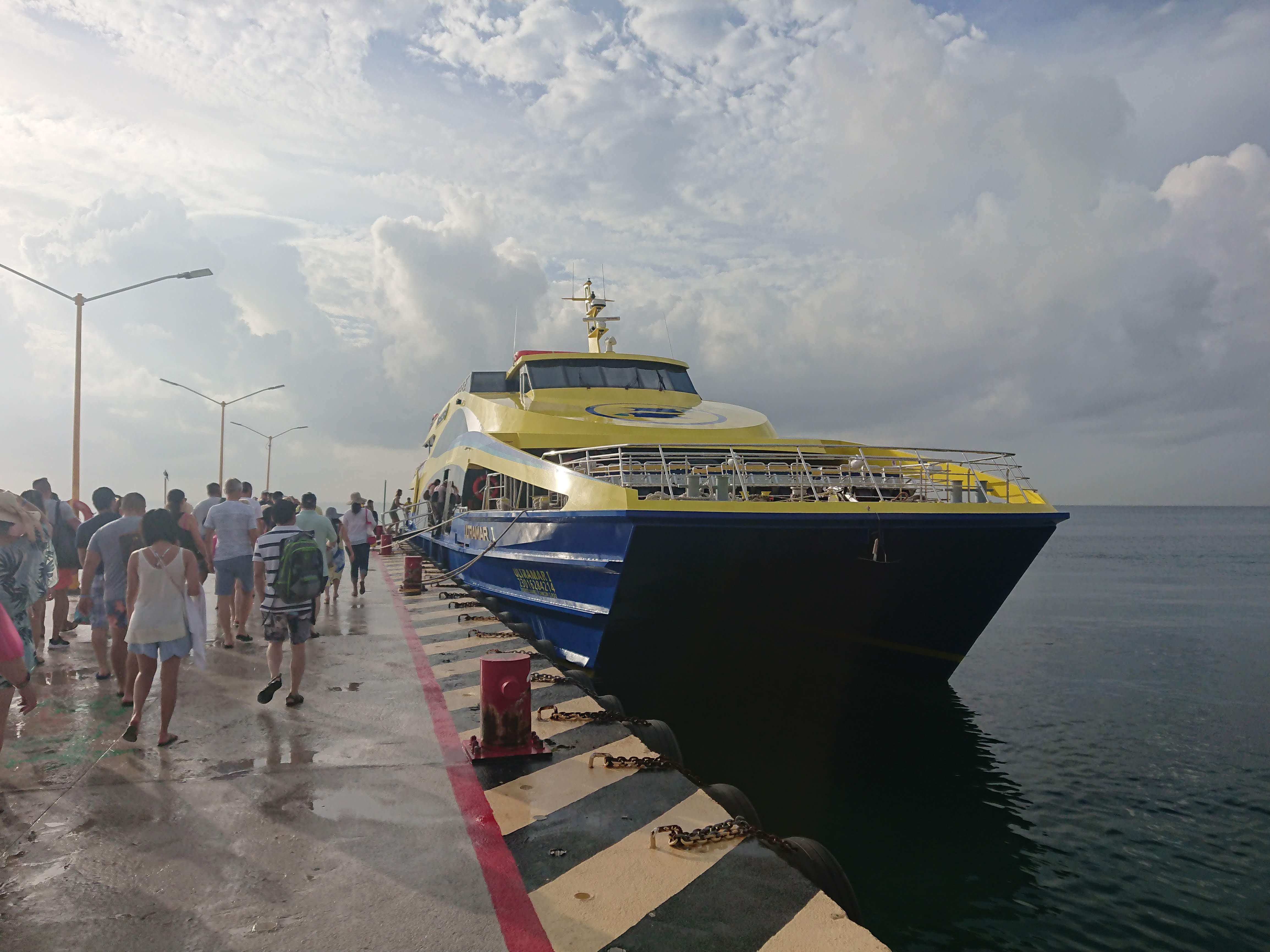 Boarding the ferry to Cozumel