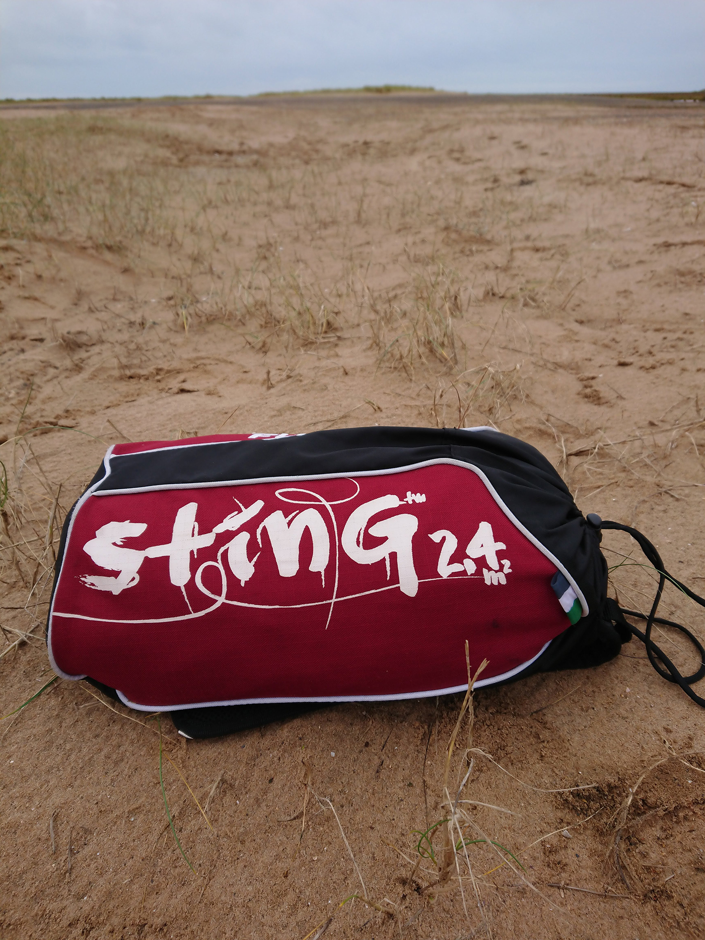 Sing Flexifoil power kit flying on the beach