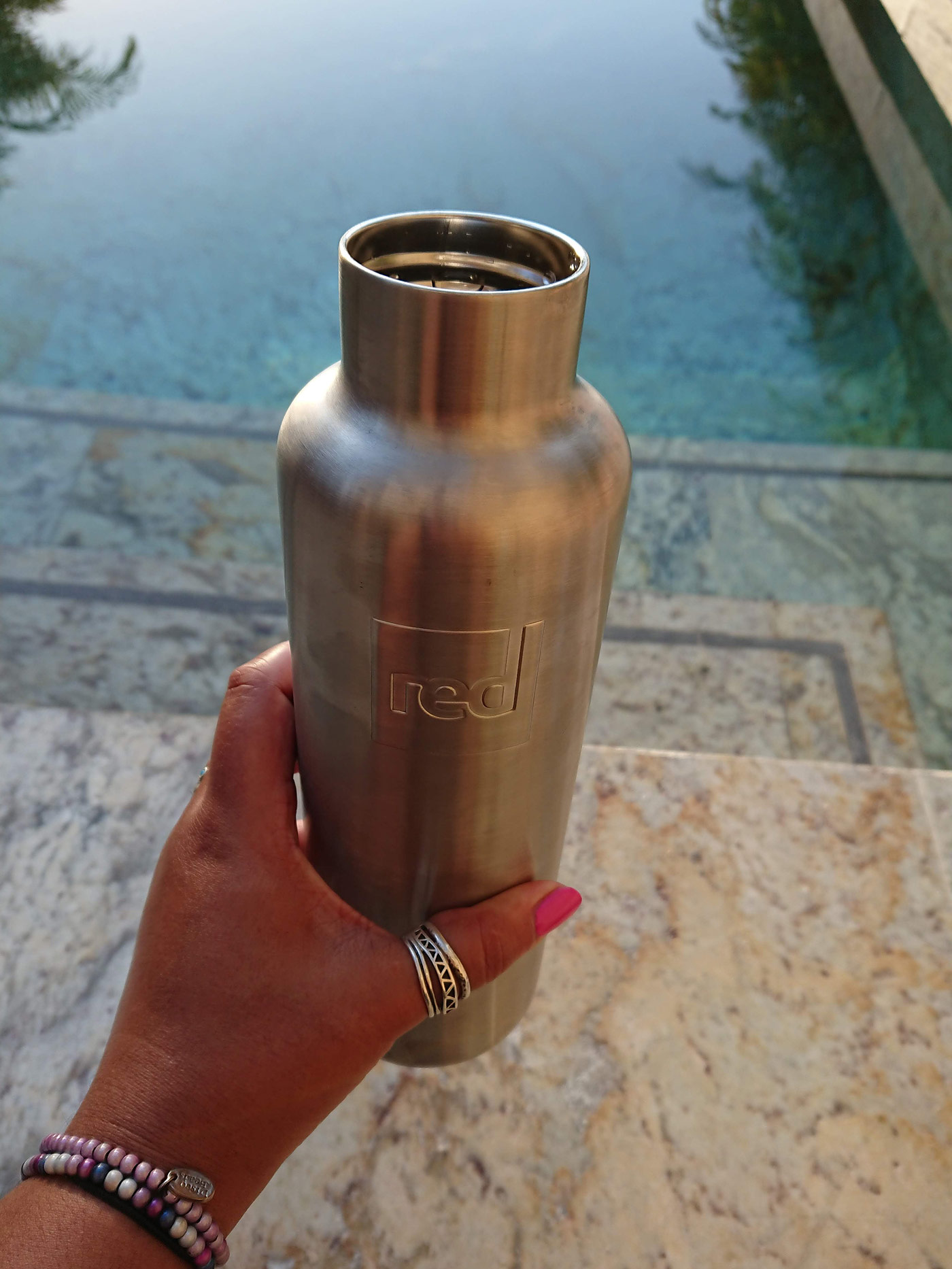 Red Stainless Steel Insulated Drinks Bottle