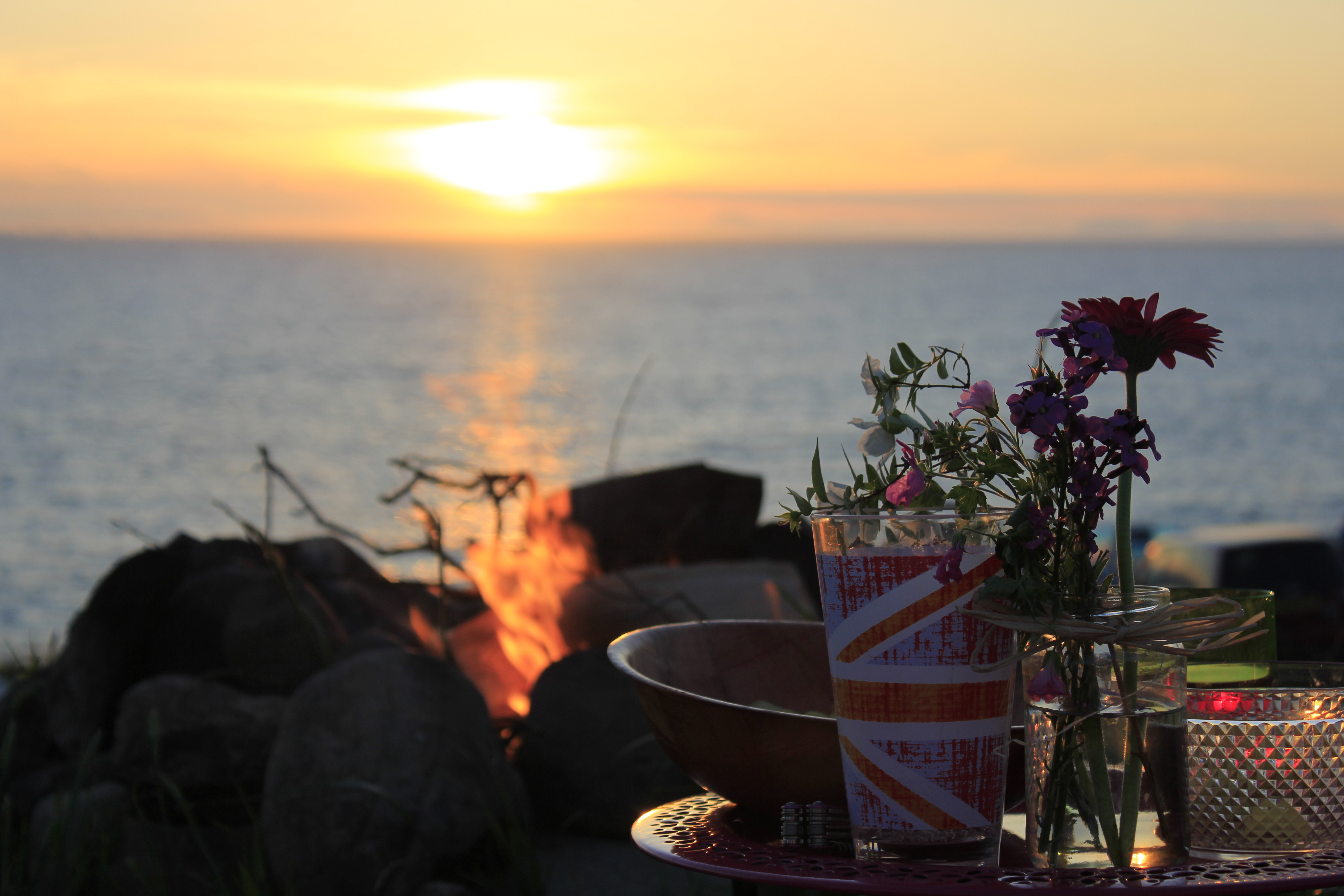 camping sunset