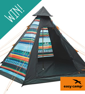 Win an EasyCamp Tribal Colour Tipi Festival Tent