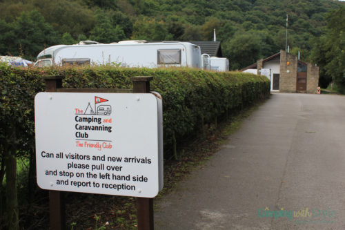 Hayfield Campsite Entrance Sign