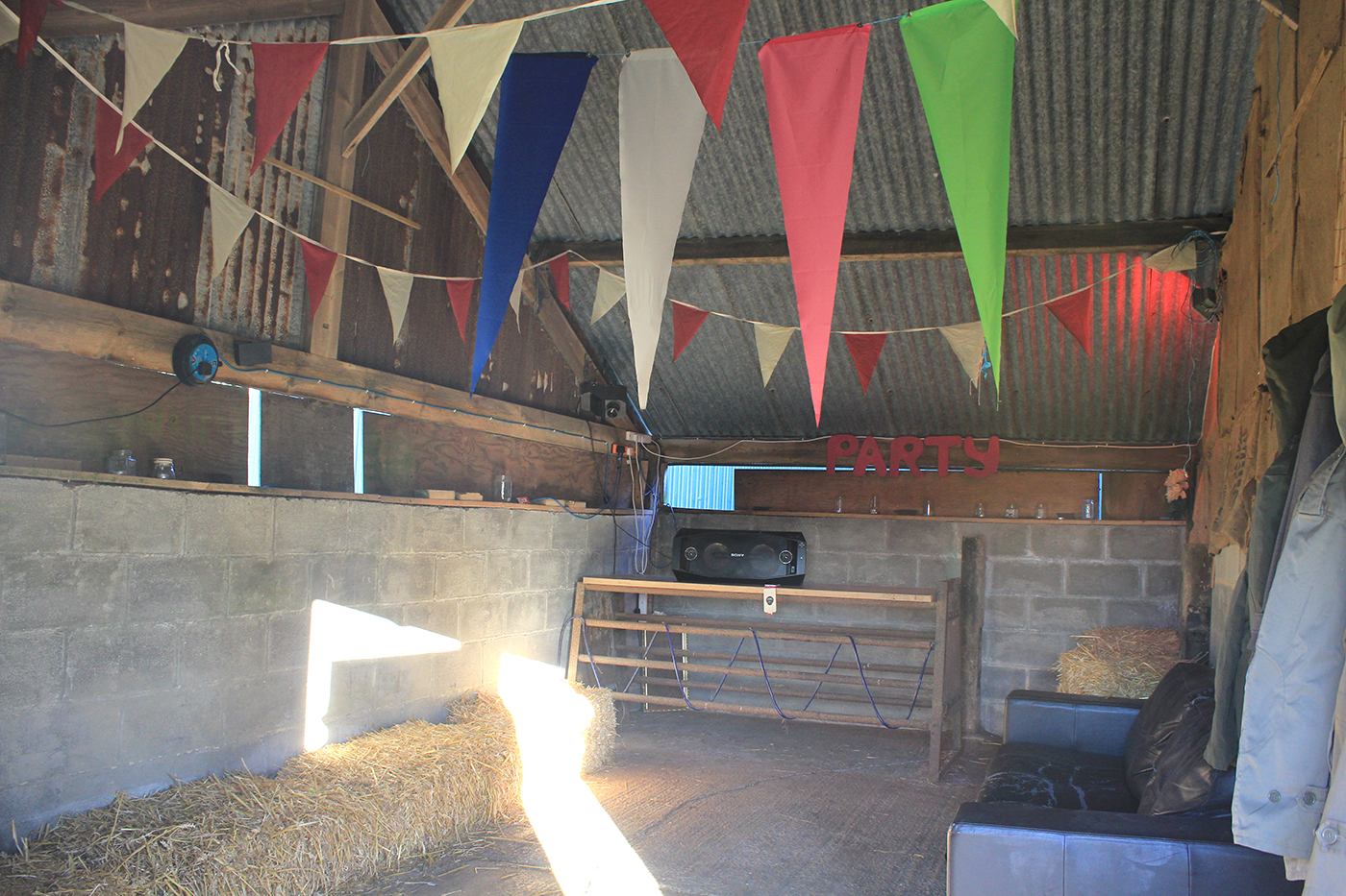 The party barn at Thorpe Glamping