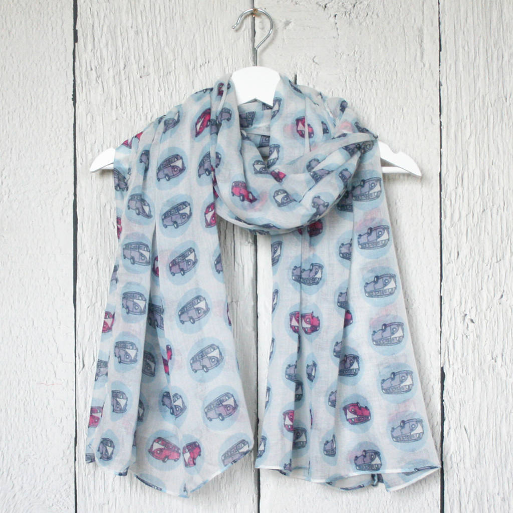 Vintage Campervan Print Scarf, Not On The Highstreet £16