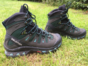 Rambling With The Dog in the Salomon Quest 4D Women’s Walking Boot
