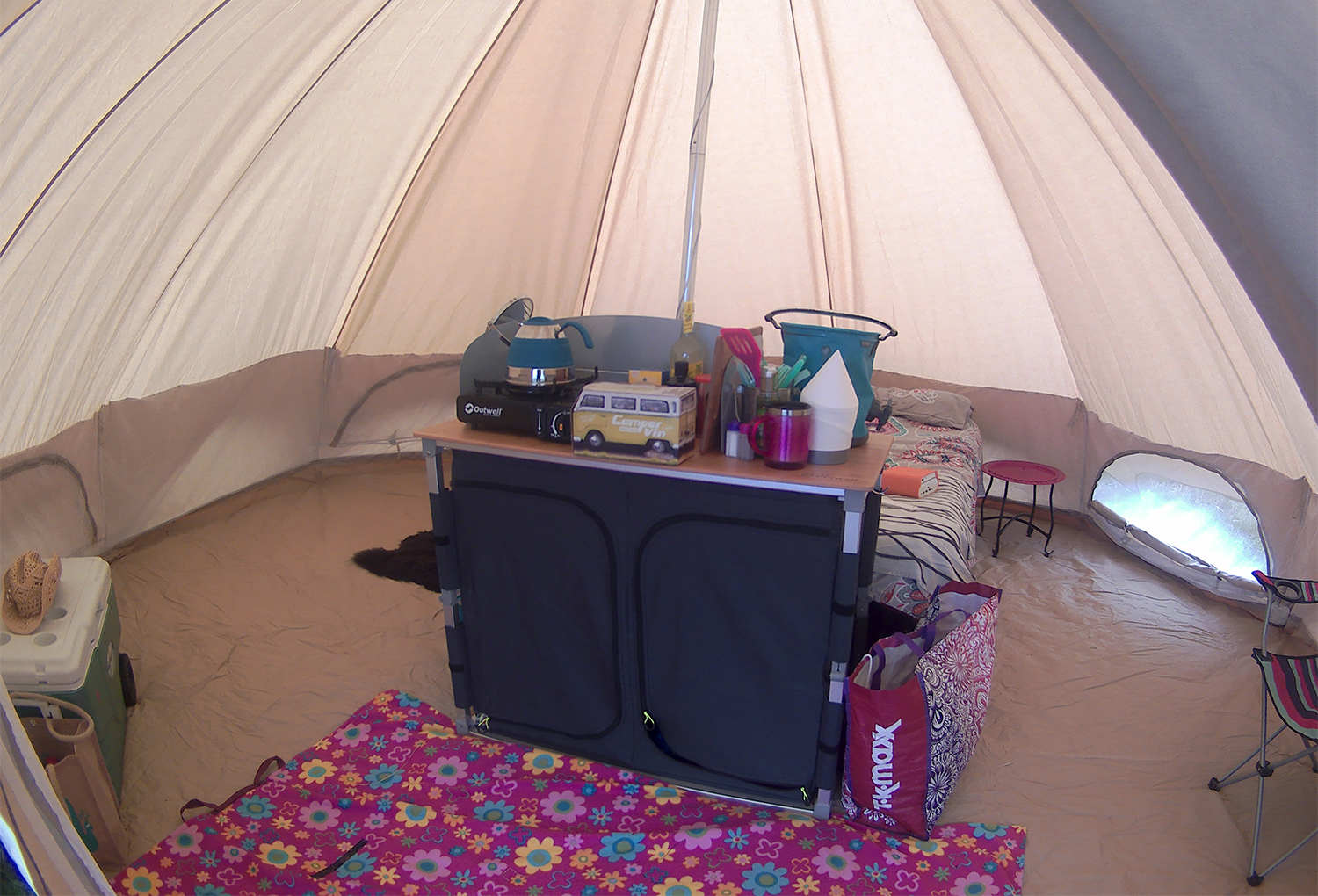 Inside the new Star Canopy Bell Tent