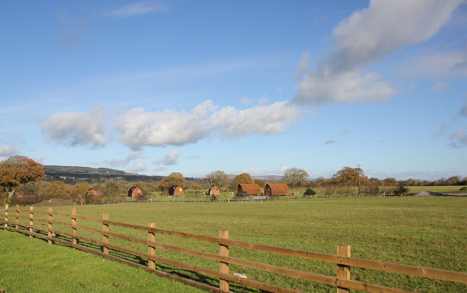 Wigwam holidays Ribble Valley Glamping outside view