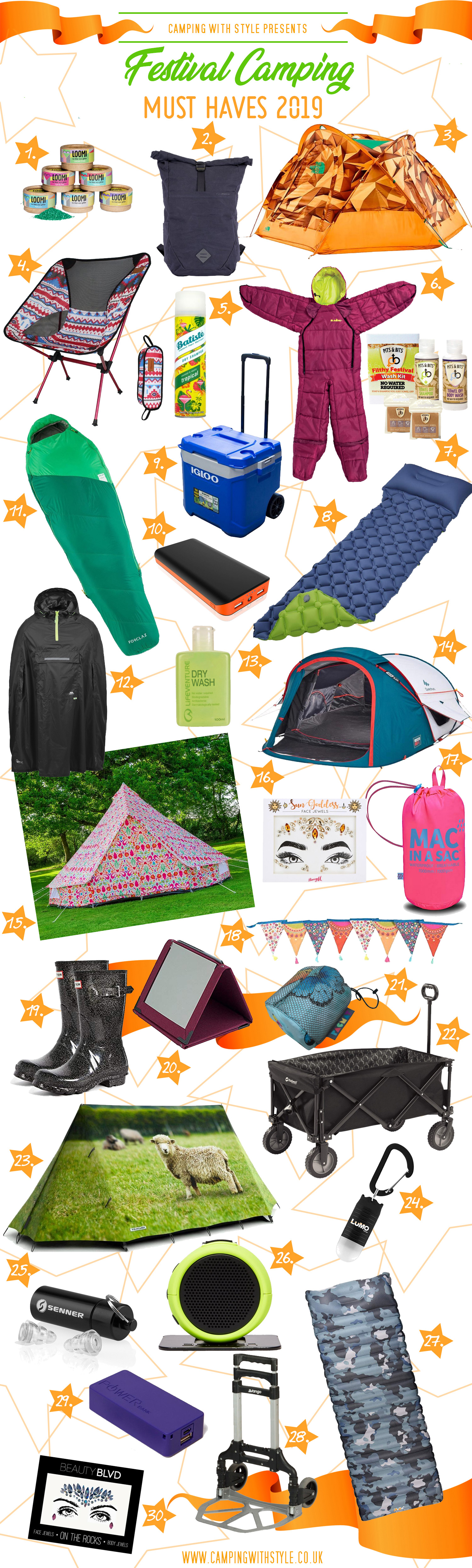 30 Festival Camping Must Haves 2019