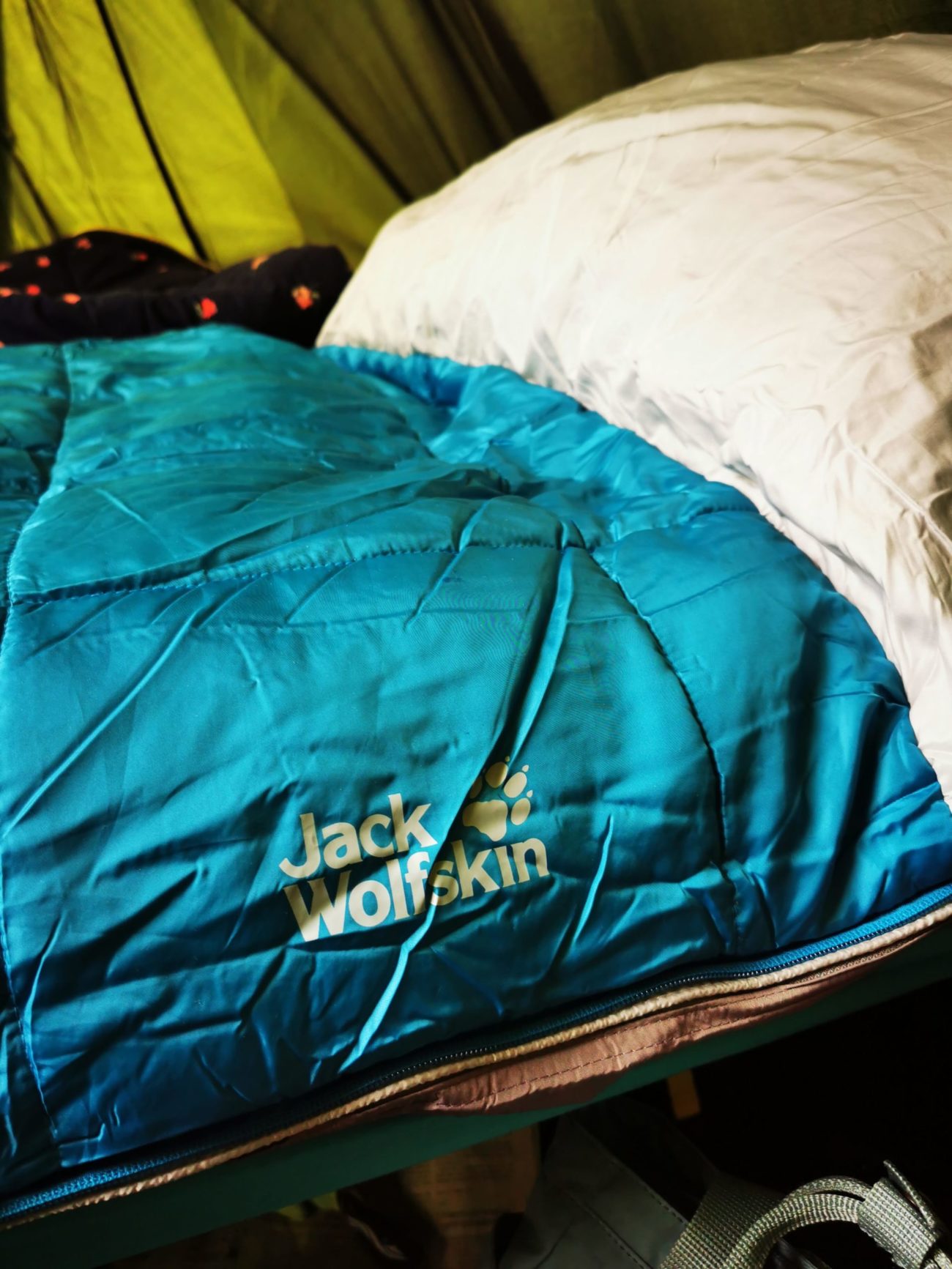 garage Humoristisch dok Summer Camping With The Jack Wolfskin 4 in 1 Blanket Sleeping Bag