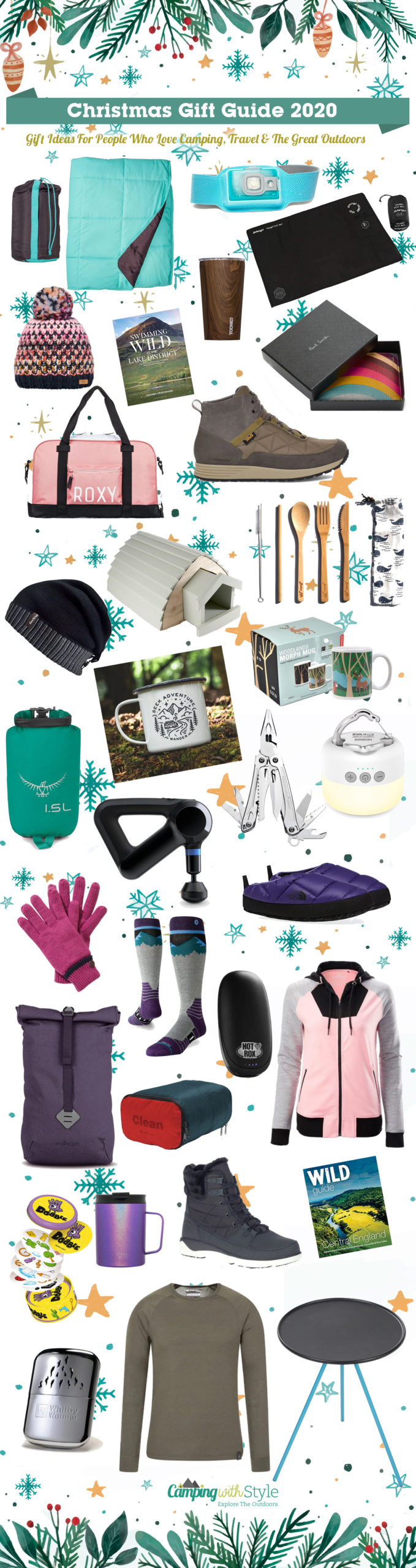 Christmas gift guide camping, travel and outdoors gift ideas Christmas 2020