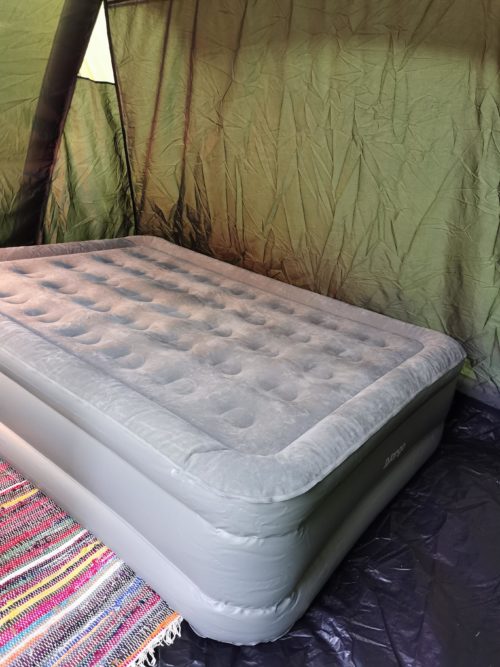 Vango Blissful air mattress all set up inside my tent