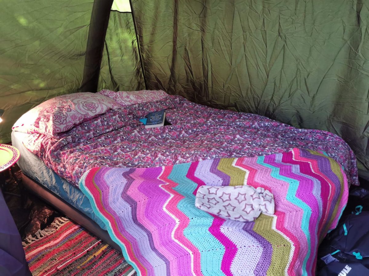 Vango Blissful air mattress all set up inside my tent