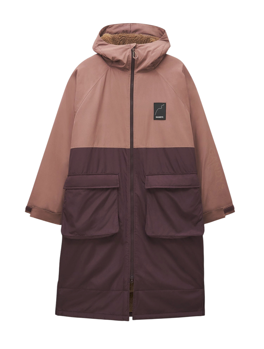 Mara Fleece Lined Robe Coat in Pink