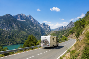 campervan road spanish mountains