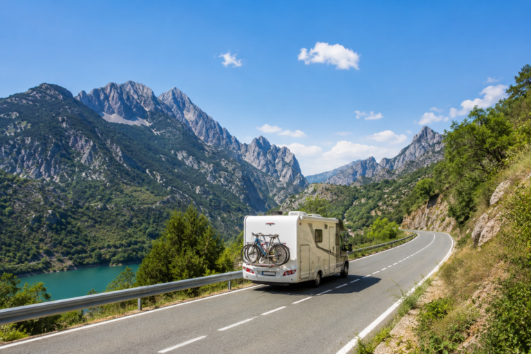 campervan road spanish mountains
